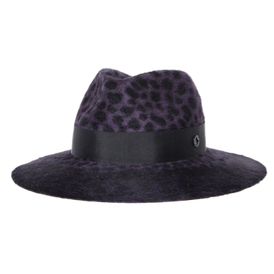 Leopard Print Fedora - Purple